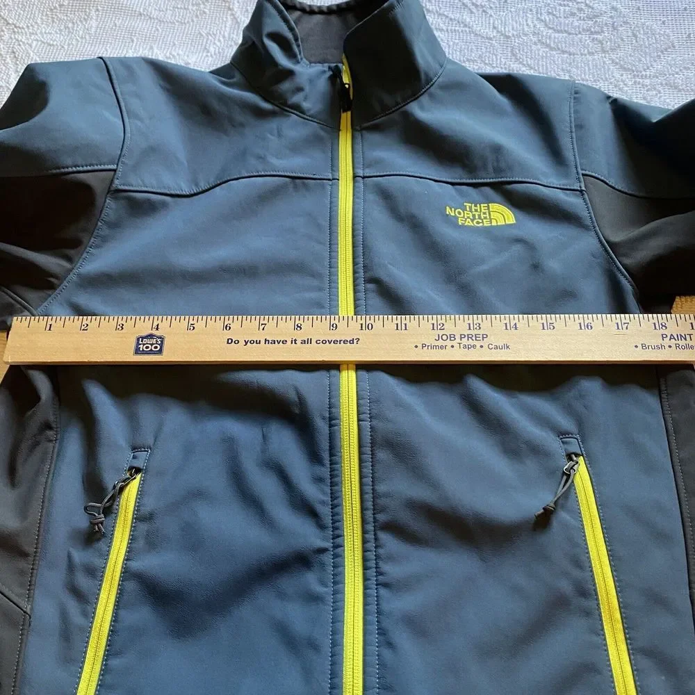 North Face Coat Jacket Men's‎ Sz S Thick Fuzzy Lining Gray And Blue Nice J